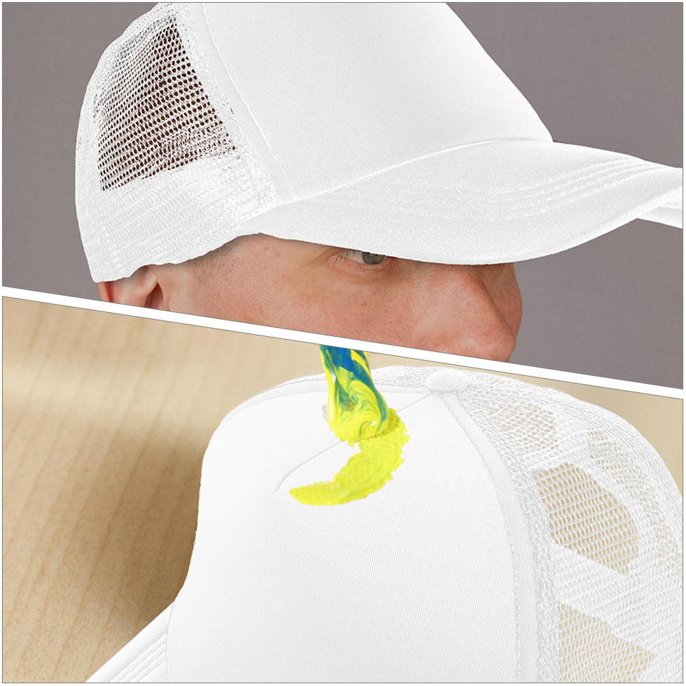 Hat Sublimation Blank - 5個入り 無地メッシュ野球帽 DIY昇華プリント対応帽子 プリント可能な熱転写キャップ 軽量 洗濯可能
